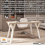 Стіл обідній, кухонний, для вітальні на металевих ногах “Уно-4” ТМ "Метал-Дизайн", фото 2