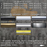 Стіл обідній, кухонний, для вітальні на металевих ногах “Уно-4” ТМ "Метал-Дизайн", фото 4