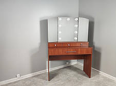 Трюмо гримерне з підсвіткою в кольорі Яблуня Локарно Темна