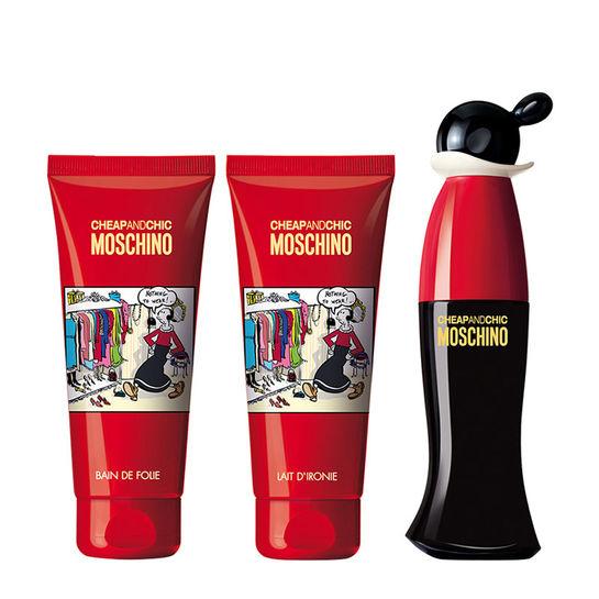 Набір Moschino Cheap and Chic для жінок - set (edt 50 ml + b/l 100 ml + sh/g 100 ml), фото 1