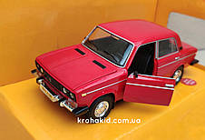 Металлическая машинка ВАЗ-2106 "Жигули Шестерка" "АВТОПРОМ" со светом и звуком размер 18*7 см масштаб 1:22, фото 4