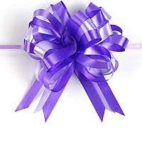 Бант для пакування подарунків фіолетовий діаметр 10 см ширина стрічки 3.5 см