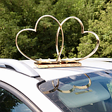 Весільні кільця на машину "Серця" класика (на магнітах), фото 3