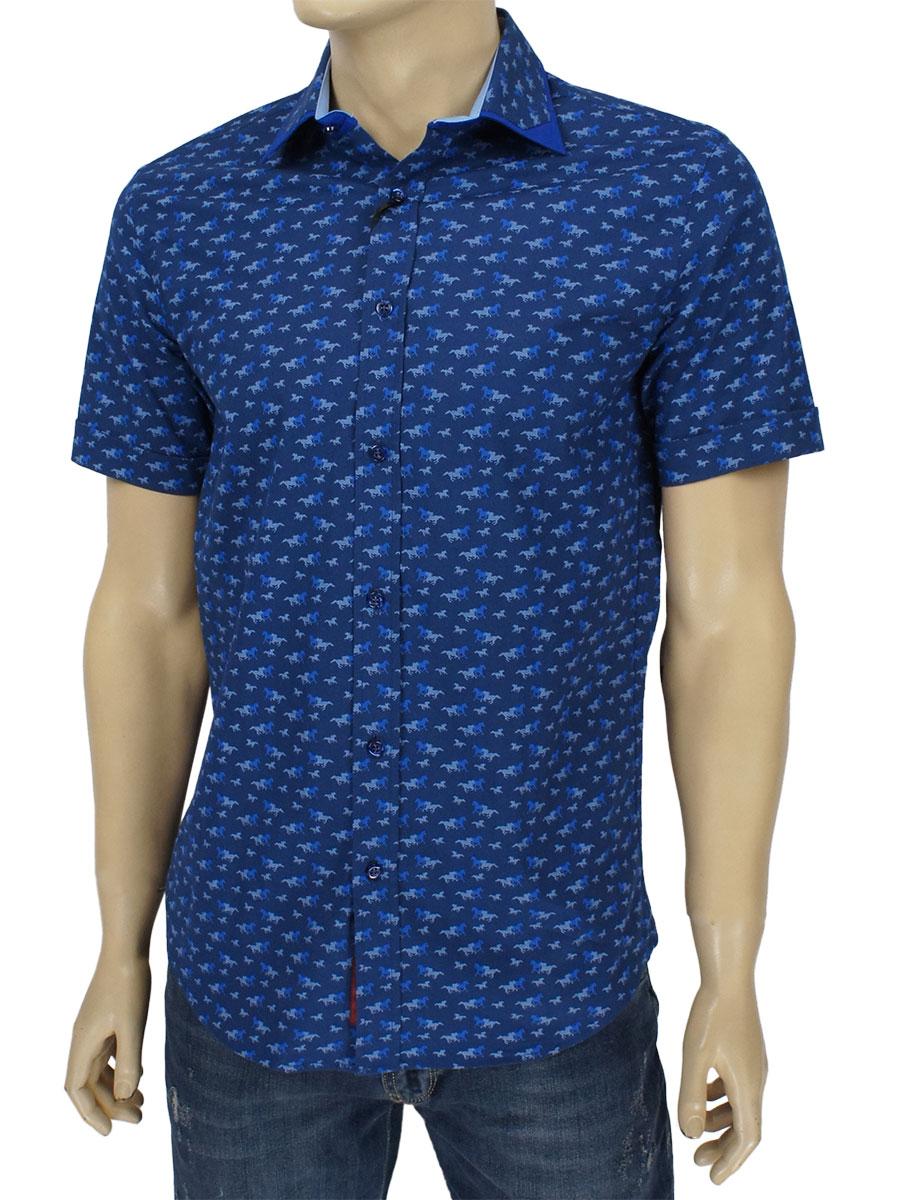 Чоловіча сорочка синього кольору Jack Polo 9015 NK 01