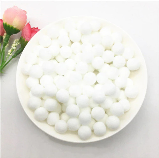 Помпончики 1 см люкс, білі (50 шт)