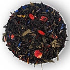 Чорний і зелений чай Lovare Splashes of Champagne з полуницею листовий 80 грамів в подарунковій упаковці, фото 2