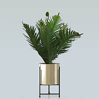 Искусственная зелень для интерьера 62 см декоративная пальма черный квадратный горшок