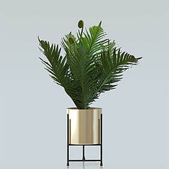 Штучна Пальма декоративна рослина чорний квадратний горщик висота 62 см