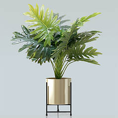 Філодендрон Селла 13 гілок штучна пальма декоративний квітка висота 75 см коричневий горщик