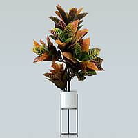 Кодіеум строкатий штучний декоративний квітка висота 95 см коричневий горщик