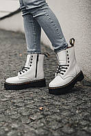 Женские зимние ботинки Dr. Martens - белые (Женские зимние ботинки Доктор Мартинс - белые)