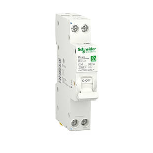 Компактний дифавтомат 20А, 30мА, 2 полюси, Тип A, 6кА С, Schneider Electric RESI9 R9D88620