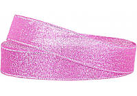 Стрічка парча 1,8 см*22 м, колір рожевий