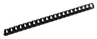 Пластикові пружини для палітурки, d 6 мм, А4, 20 л, круглі, чорні, по 100 шт. в пакованні