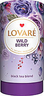Lovare чай черный листовой Wild Berries с ягодами вишни, шиповника, рябины 80 грамм в подарочной упаковке