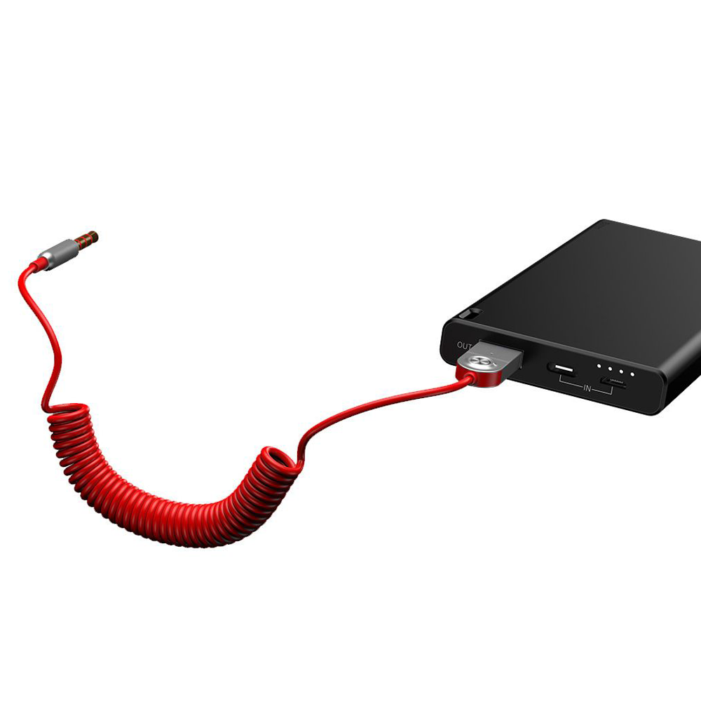 Bluetooth to AUX 3.5 jack Baseus BA01 BT 5.0 Red