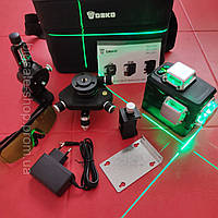 ПРЕМІУМ ДІОДИ SHARP <БІРЮЗОВИЙ ПРОМІНЬ 50м Лазерний нівелір DEKO DKLL12PB2 MAX ВІДКАЛІБРОВАНИЙ в 0мм