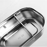Комплект термо ланч бокс Eco-Metal і пляшка для води Nice з чохлом, бежевий, фото 5