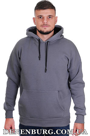 Толстовка чоловіча SUPERBLUE oversize 21-8541 сіра, фото 2