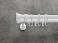 Карниз Quadrum Дуо 160 см двойной Белый универсальный 25/19 мм гладкая/импрессионная (кольца с крючками)