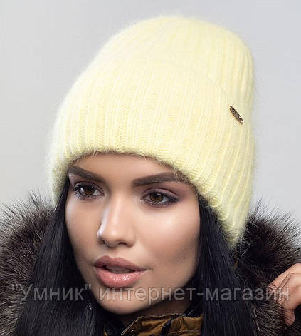 Шапка вязаная женская "Миссури" желтый 907109 - 8, фото 2