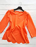 Блуза помаранчева яскрава з відкритою спинкою, фото 4