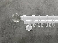 Карниз Quadrum Люмиера 200 см двойной Белый универсальный 25/19 мм гладкая/импрессионная (кольца с крючками)