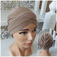 Чалма, хиджаб, шапка для алопеции(онко) ADEL- бежевая