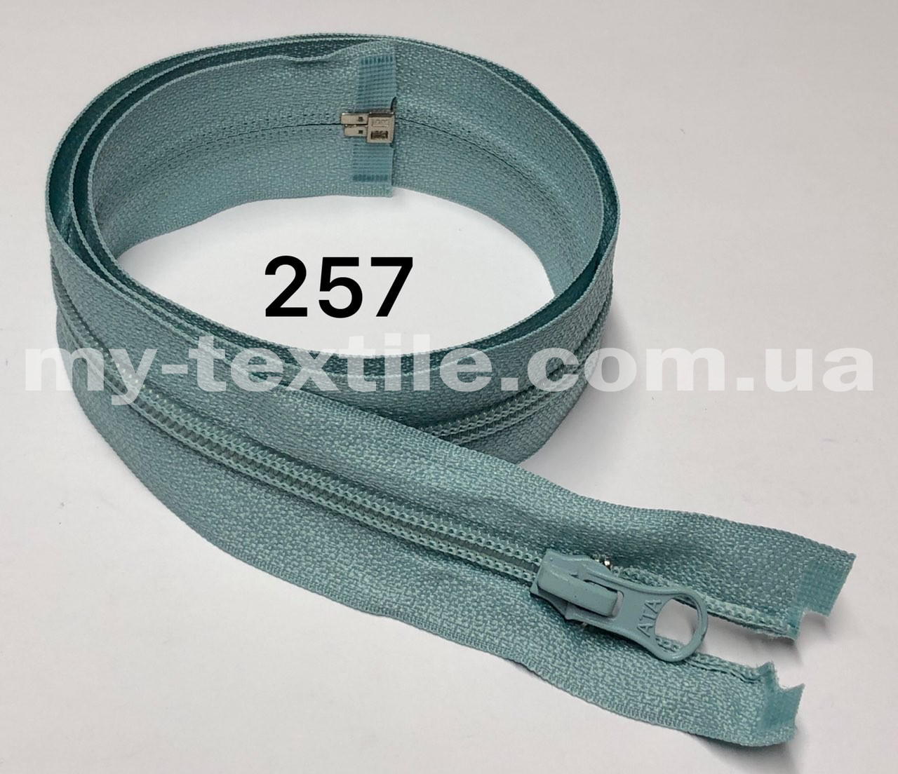 Блискавка спіральна Тип-5 80 см Бірюзовий