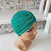 Чалма, хіджаб, шапка для алопеції(онко) NONE - зелена, фото 6