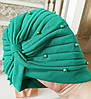 Чалма, хіджаб, шапка для алопеції(онко) NONE - зелена, фото 5