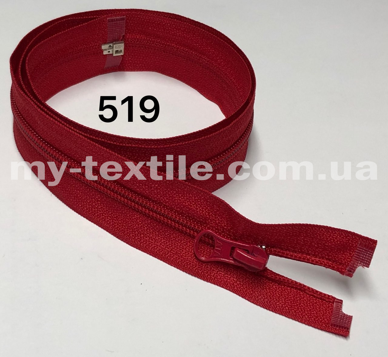Блискавка спіральна Тип-5 75 см Червоний