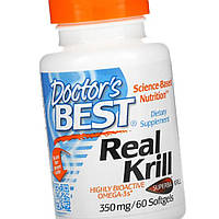 Масло Антарктичного Криля Doctor's s BEST Real Krill Oil 350 mg 60 гельових капсул