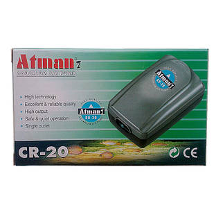 Одноканальний компресор для акваріума Atman CR-20