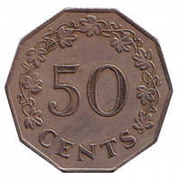 Монета у 50 центів. 1972 рік, Мальта.(АТ)