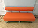 Диван BNB Solo 1800x540x750 помаранчевий. Флай 2218. Для школи, лікарні, адміністратора, очікування, фото 7