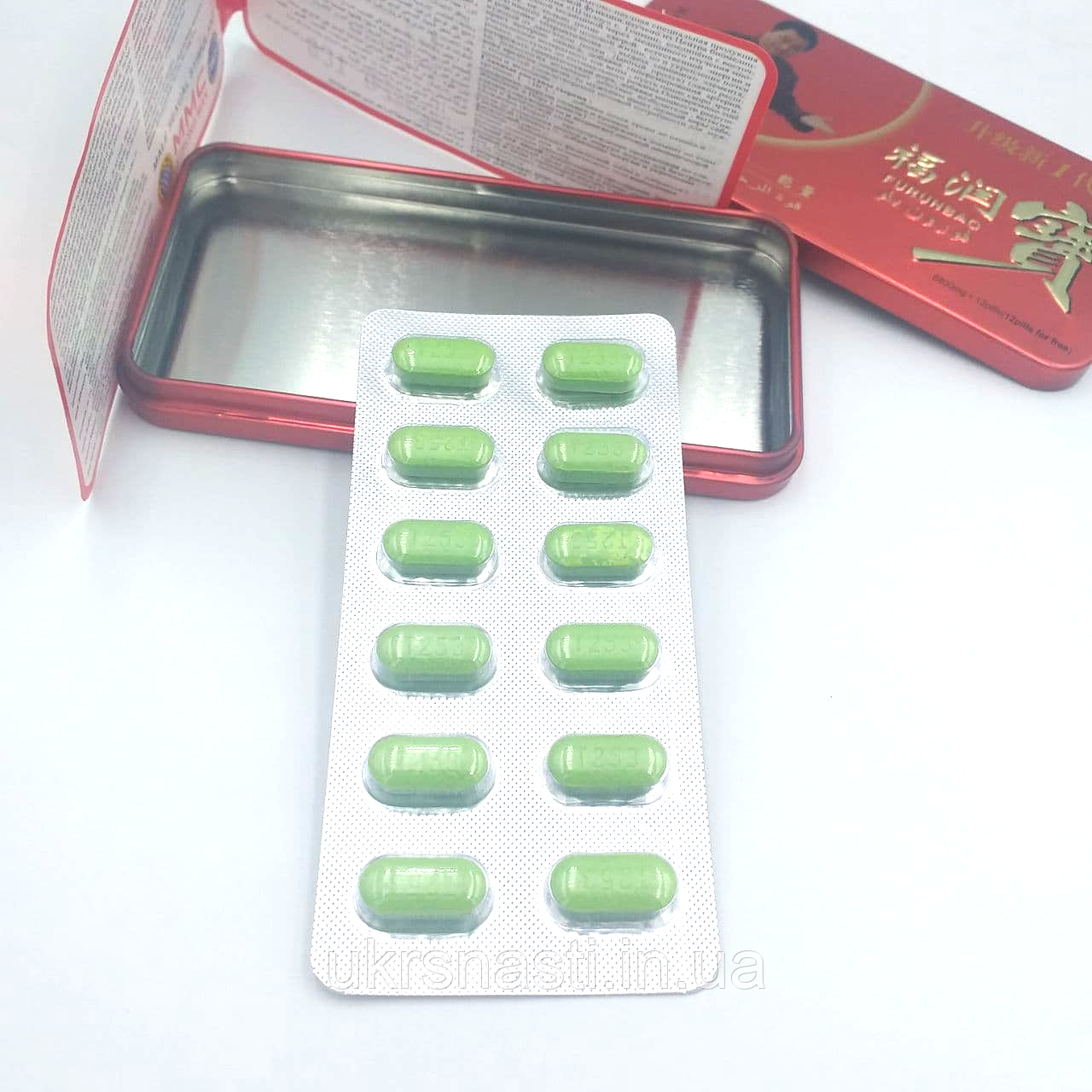 Для посилення потенції таблетки Фужуньбао Фурунбао Оригінал 12 шт (Препарати для чоловічої сили), фото 1