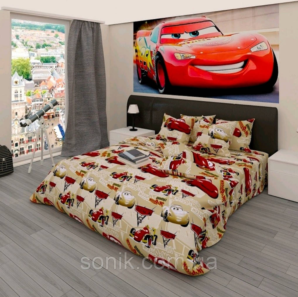 Комплект постельного белья в детскую кроватку Тачки - фото 1 - id-p1411233847