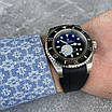 Годинник наручний Rolex Deepsea Sea-Dweller Black-Silver-Black-Blue преміального ААА класу, фото 5