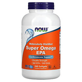 Super Omega EPA Molecularly Distilled Now Foods 240 капсул