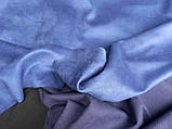 Тканина замш на дайвінге, колір джинс, фото 3