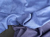 Тканина замш на дайвінге, колір джинс, фото 2