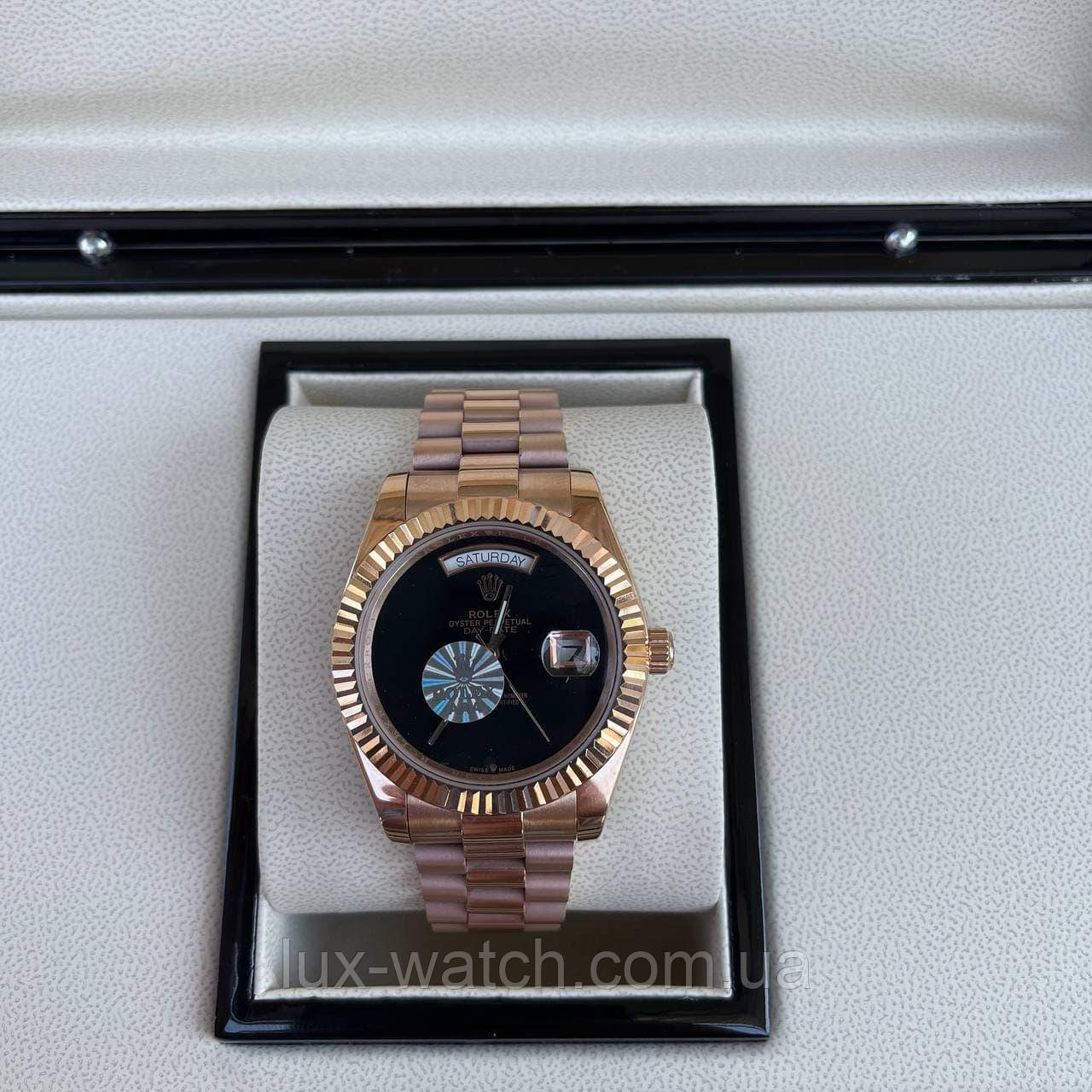 Годинник наручний Rolex Day-Date Automatic Cuprum-Brown преміального ААА класу