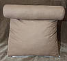 Трикутна подушка з валиком під шию і кишенькою, з наволочкою в комплекті., фото 8