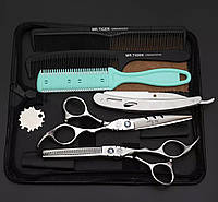 Профессиональные парикмахерские ножницы для стрижки волос Mr. Tiger 6, комплект сталь акула пенал, Japan