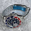 Годинник наручний Rolex GMT-Master II Silver-Blue-Red преміального ААА класу, фото 8