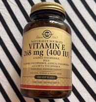 Вітамін Е Solgar Vitamin E 268 mg 400 100 IU veg softgels, фото 3