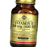Вітамін Е Солгар Solgar Vitamin E 268 mg 400 100 IU гел капс, фото 8