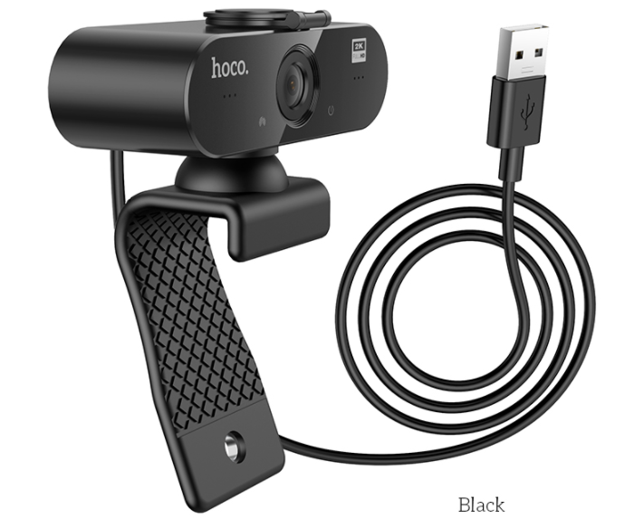 Web Камера для компьютера/ноутбука HOCO USB Computer Camera DI06 |HD, 4MP, 1.5M, 360°| Черный - фото 4 - id-p1479119916
