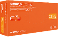 Медичні, неопудрені, латексні рукавички Mercator Medical - Dermagel coated ( Розмір S ) 100 шт.